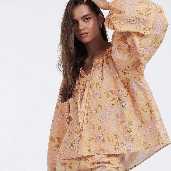 Charlie Holiday/Anthropologie Paisley Josie Blouse  - NWT - size medium (size 6) - Picture 1 of 13